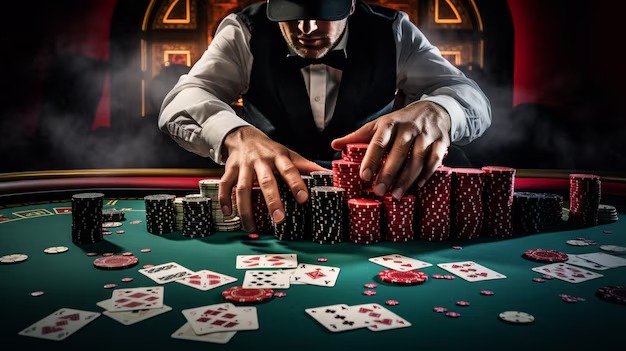 Live blackjack with card distribution Blackjack hand being dealt at nuvo live studio